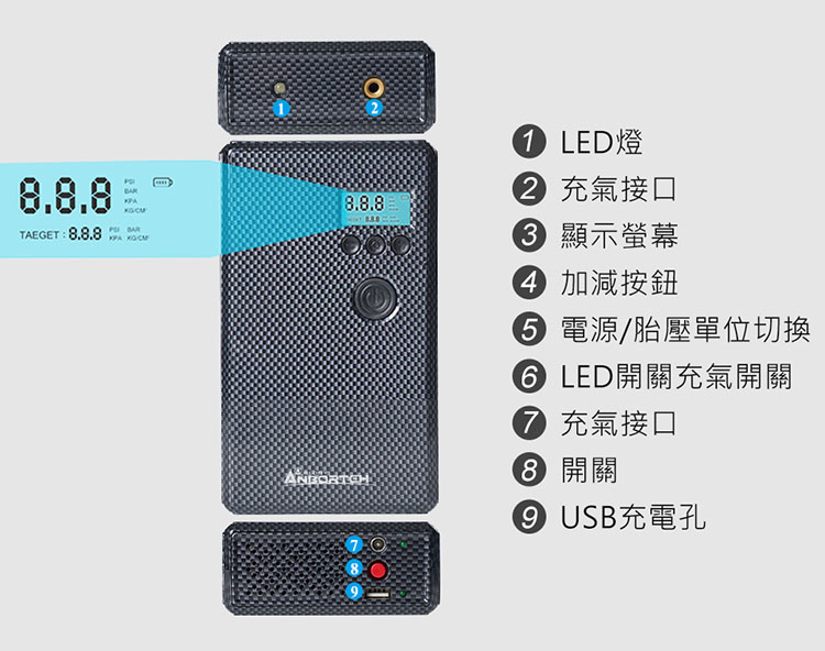 充氣飽汽機車打氣機